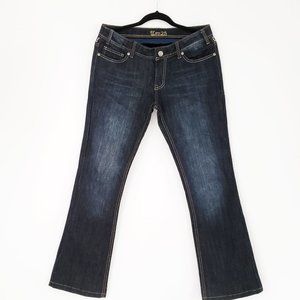 Ten 25 Dark Blue Jeans with Bootlegs with Metal Studs (Size 11/12)